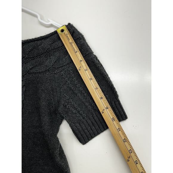 Calvin Klein Womens Dress Size Small Gray Short Sleeve Cable Knit Sweater Dress - Picture 7 of 9
